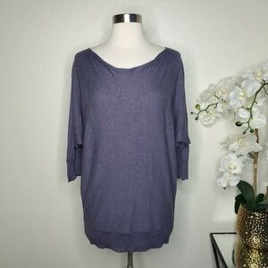 Eileen Fisher Drape Neck Pullover Knit Sweater